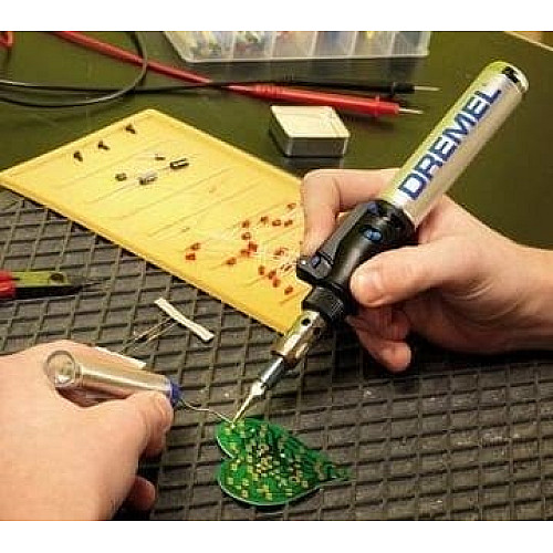 Паяльник газовий Dremel Versatip 2000-6 VersaTip 1200°C паливо 17мл п'єзо 6 насадок 0.95кг