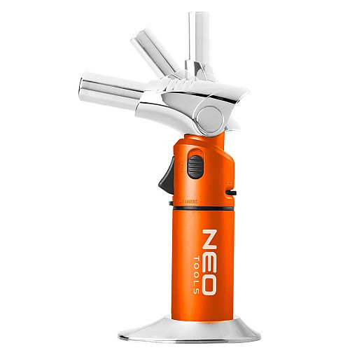 Паяльник газовий Neo Tools 1350°C паливо 7.8гр поворотний п’єзозапалювання