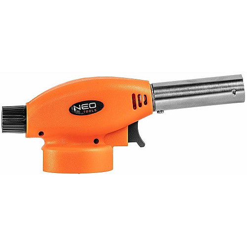 Газовий пальник Neo Tools, п’єзозапалювання, робоча температура 1300°C, 80г/год