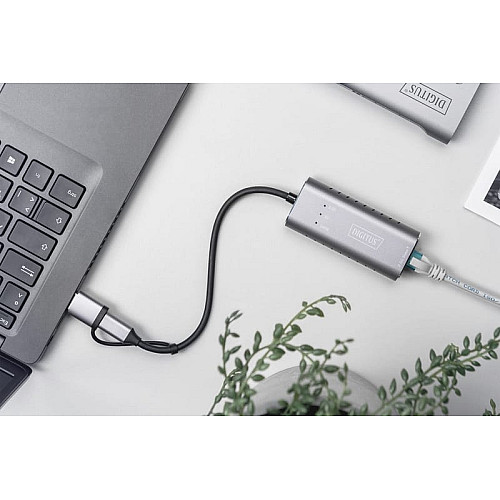 Адаптер DIGITUS USB-C/USB 3.0 - 2.5 Gbps Ethernet