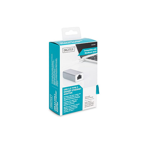 Адаптер DIGITUS USB-C - 10/100/1000 Mbps Ethernet