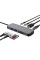 Адаптер Trust Dalyx  8in1 USB-C> 1xUSB-А 3.2/USB-A 2.0/2xUSB-С/HDMI/Ehernet/SD/microSD, Алюміній, 0.15м, Сірий