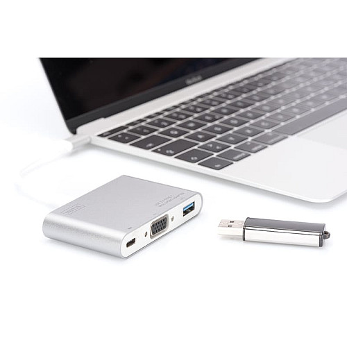 Хаб DIGITUS USB-C > VGA/USB-A/USB-C