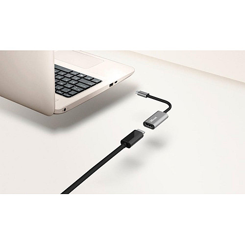 Адаптер Trust Dalyx USB-C > HDMI, 0.2м, Алюміній, чорний