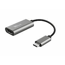 Адаптер Trust Dalyx USB-C > HDMI, 0.2м, Алюміній, чорний