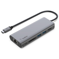 Хаб Belkin USB-C 6в1 HDMI/2хUSB-A/USB-C/SD/Ethernet