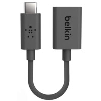 Адаптер Belkin USB-C > USB-AF, 0.14м, чорний