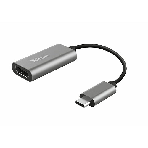 Адаптер Trust Dalyx USB-C > HDMI, 0.2м, Алюміній, чорний