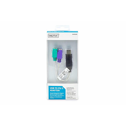 Адаптер DIGITUS USB 1.1 - 2xPS/2, M/F