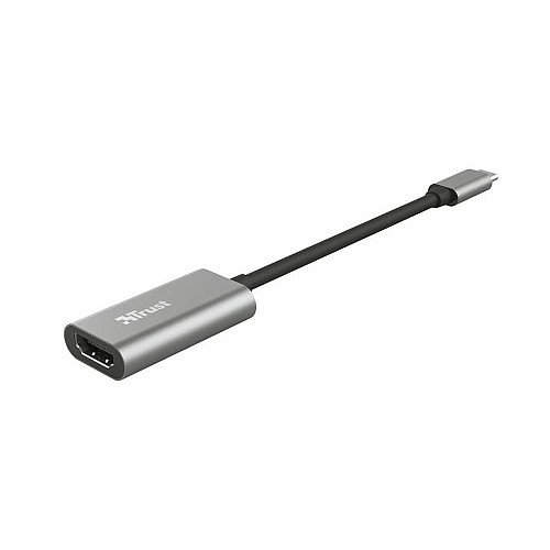 Адаптер Trust Dalyx USB-C > HDMI, 0.2м, Алюміній, чорний