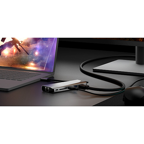 Хаб Belkin USB-C 6в1 HDMI/2хUSB-A/USB-C/SD/Ethernet
