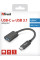 Адаптер Trust Calyx USB-C > USB3.0, 0.09м, чорний