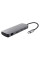 Адаптер Trust Dalyx  8in1 USB-C> 1xUSB-А 3.2/USB-A 2.0/2xUSB-С/HDMI/Ehernet/SD/microSD, Алюміній, 0.15м, Сірий