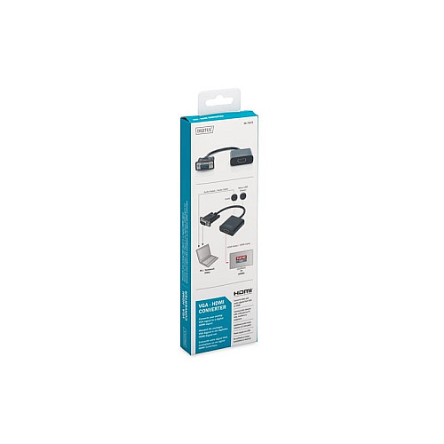 Адаптер DIGITUS VGA > HDMI (M/F), Full HD