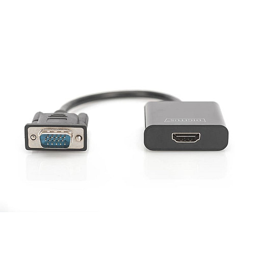 Адаптер DIGITUS VGA > HDMI (M/F), Full HD