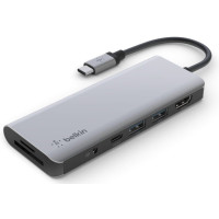 Хаб Belkin USB-C 7в1 HDMI/2хUSB-A/USB-C/SD/microSD/jack3.5