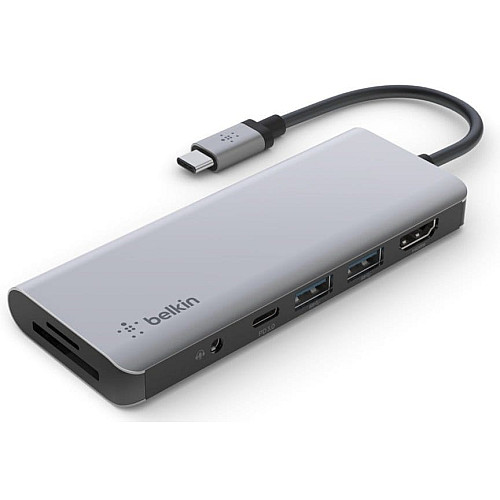 Хаб Belkin USB-C 7в1 HDMI/2хUSB-A/USB-C/SD/microSD/jack3.5