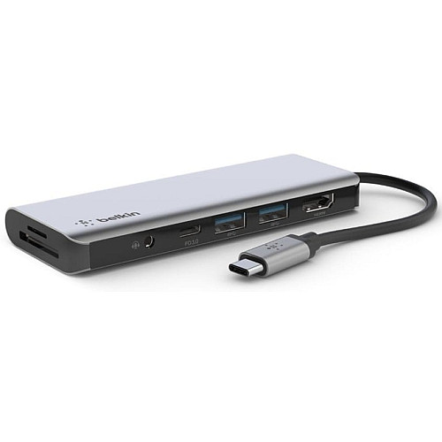 Хаб Belkin USB-C 7в1 HDMI/2хUSB-A/USB-C/SD/microSD/jack3.5
