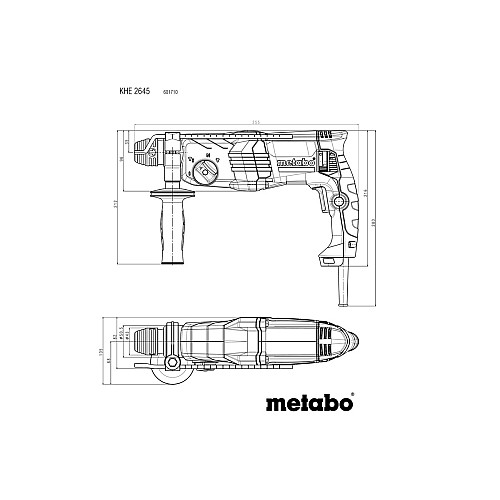 Перфоратор Metabo KHE 2645 SDS-plus 850Вт 2.9Дж 2.9кг