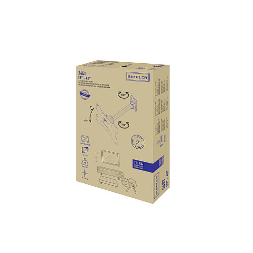 Кріплення ТВ поворотне Simpler 26ET 22-43