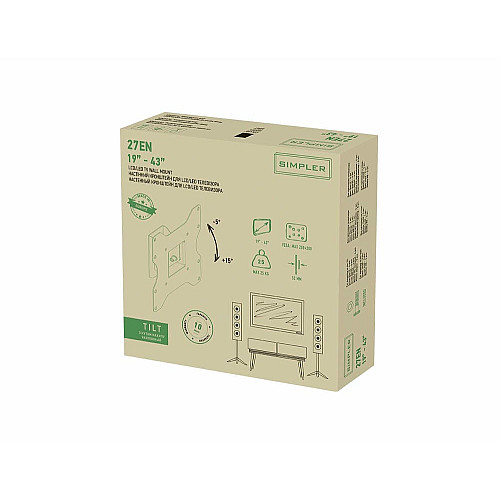 Кріплення ТВ з кутом нахилу Simpler 27EN 19-43