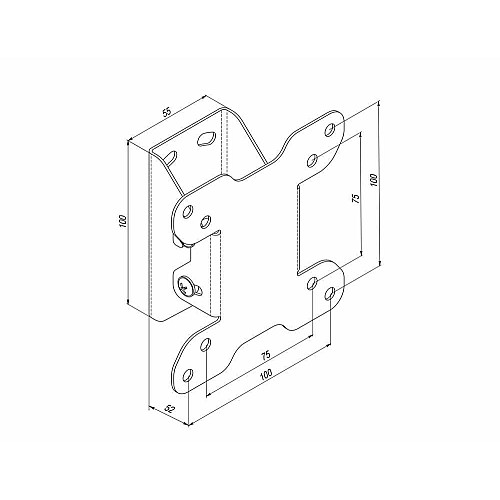Крепление ТВ с углом наклона Simpler 11EN 18-28
