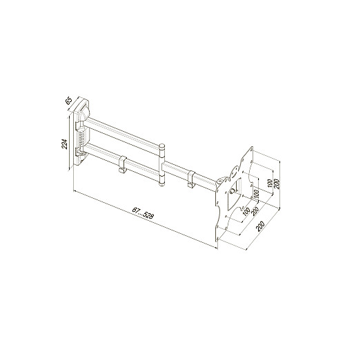 Кріплення ТВ поворотне KSL WMO-4025T 19-43