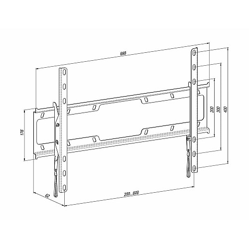 Кріплення ТВ з кутом нахилу Simpler 68EN 40-80