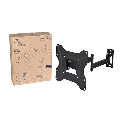 Кріплення ТВ поворотне Simpler 27ET 22-43