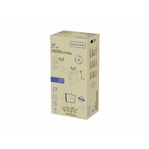 Кріплення ТВ поворотне Simpler 12ET 18-28