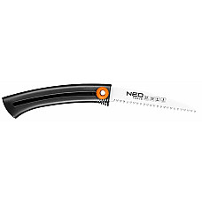 Пила садова Neo Tools, 15см, висувне полотно, 3D зуби, сталь 65Mn, кріплення для пояса, 0.09кг