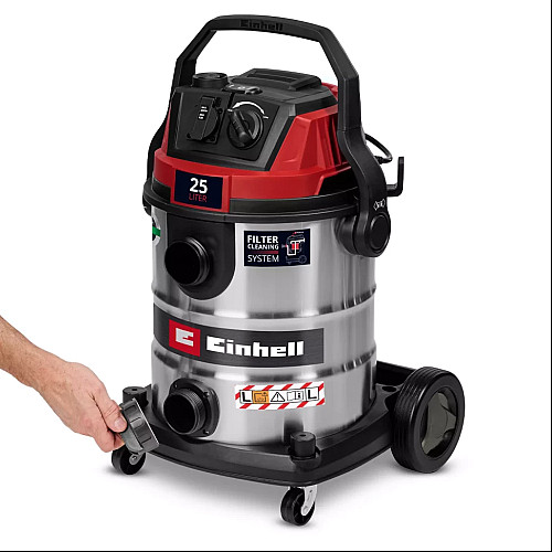 Пилосос професійний Einhell TE-VC 2580 SACL 1100Вт 200мбар контейнер 25л 230В/2200Вт вологе/сухе прибирання 6.9кг