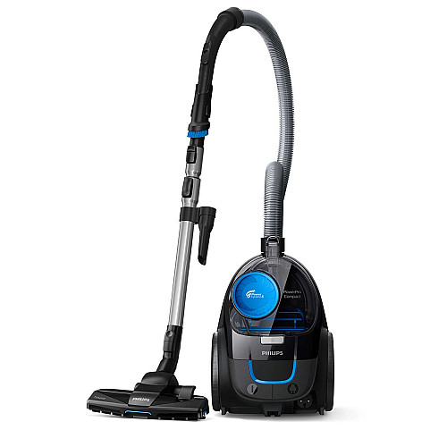Пылесос Philips контейнерный PowerPro Compact, 900Вт, конт пыль -1,5л, НЕРА13, черный