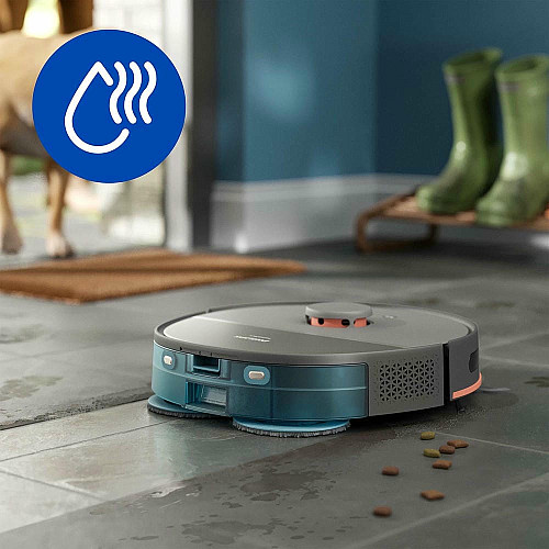 Робот-пылесос Philips Series 5000, h=29.2см, влажная уборка, контр пыль -0.26л, вода -0.27л, автон. работа до 200мин, EPA 10, черный