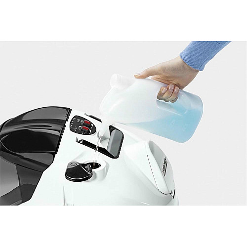 Паропилосос Karcher SV 7, 2200Вт, вологе прибирання, вода -0.45л, HEPA, обробка парою, біло-чорний