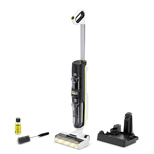 Пилосос Karcher безпровідний FCV 4, 180Вт, конт пил -0.45л, вода -0.75л, автон. робота до 45хв, вага-4.1кг, білий