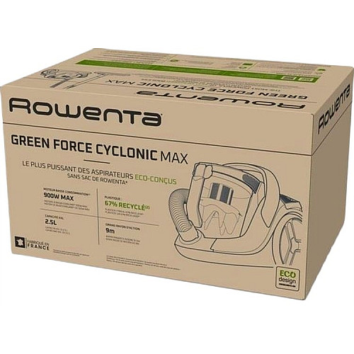 Пилосос Rowenta контейнерний Green Force Cyclnic Max, 900Вт, конт пил -2.6л, НЕРА, чорний