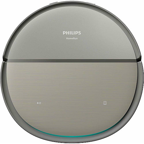 Робот-пылесос Philips Series 9000, h=9.8см, влажная уборка, пыль -0.21л, вода -0.22л, автон. работа до 280мин, EPA 11, черный-металлик