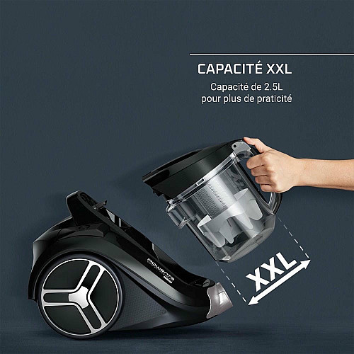 Пылесос Rowenta контейнерный Compact Power XXL, 900Вт, конт пыль -2.5л, HEF system, черный