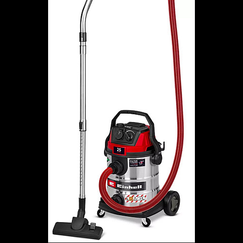Пилосос професійний Einhell TE-VC 2580 SACL 1100Вт 200мбар контейнер 25л 230В/2200Вт вологе/сухе прибирання 6.9кг