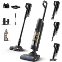 Пилосос Philips безпровідний Series 7000 AquaTrio, вологе прибирання, конт пил -0.42л, автон. робота до 45хв, PowerCyclone Aqua, чорний