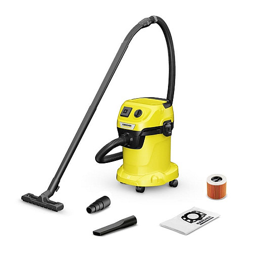 Пылесос профессиональный Karcher WD 3 P V-17/4/20 1000Вт розетка 220В контейнер 17л 4.86кг