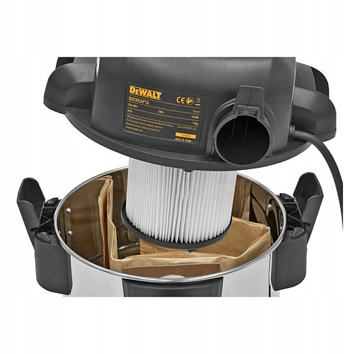 Пылесос профессиональный DeWalt 750Вт 2400л/мин контейнер 30л 8.4кг