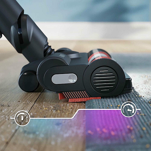 Пылесос Philips беспроводной Aqua Series 7000, влажная уборка, пыль -0.6л, автон. работа до 80мин, LED подсветка, турборежим, черно-голубой