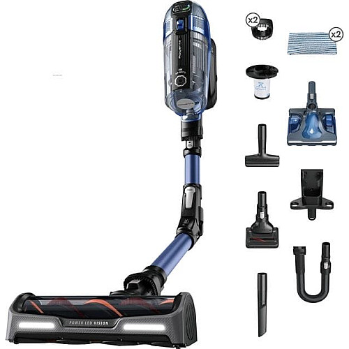 Пылесос Rowenta беспроводной Xforce Flex 14.60 Aqua, 200Вт, влажная уборка, конт пыль -0.9л, автон. работа до 70мин, НЕРА, черно-синий