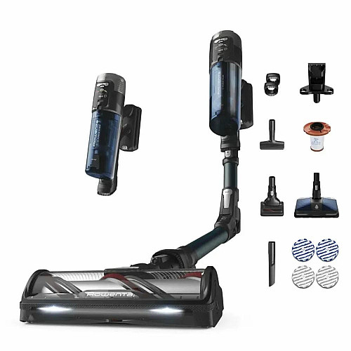 Пылесос Rowenta беспроводной X-Force Flex 13.60, 200Вт, конт пыль -0.65л, автон. работа до 60мин, НЕРА, подсветка, гибкая насадка, синий