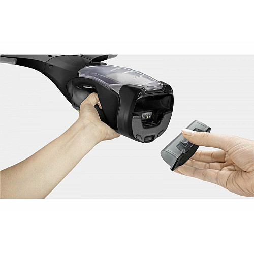 Пылесос Karcher оконный WV 5 Plus, вода –0.1л, автон. работа до 35мин, вес-0.7кг, черный