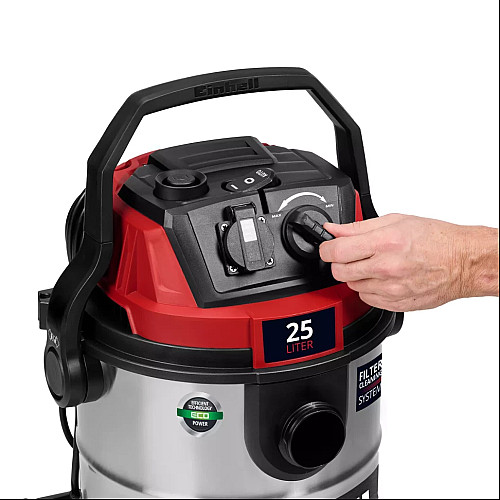 Пилосос професійний Einhell TE-VC 2580 SACL 1100Вт 200мбар контейнер 25л 230В/2200Вт вологе/сухе прибирання 6.9кг