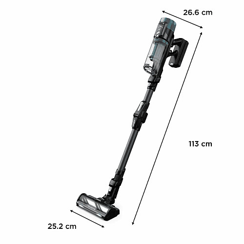 Пылесос Rowenta беспроводной X-Force Flex 14.80 Animal Aqua, 240Вт, влажная уборка, контр пыль -0.65л, автон. работа до 90мин, HEF system 99,9%, черно-синий