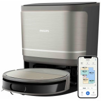 Робот-пилосос Philips Series 9000, h=9.8см, вологе прибирання, конт пил -0.21л, вода -0.22л, автон. робота до 280хв, EPA 11, чорний-металік